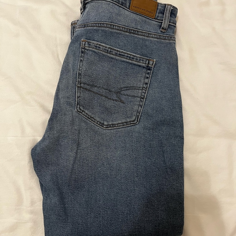 Medium wash mom jeans